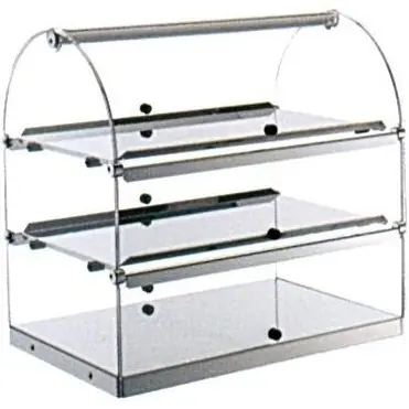 VETRINA 3P INOX T.cm 50x35x50h Garanzia Inclusa