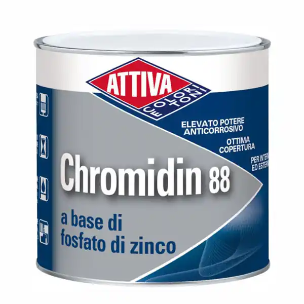 Antiruggine L 2,5 Arancio Chromidin 88 Attiva Garanzia Inclusa