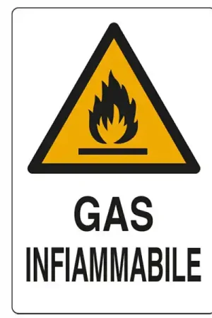 Cartello Gas Infiammabile 20X 30 Alluminio A Buon Prezzo
