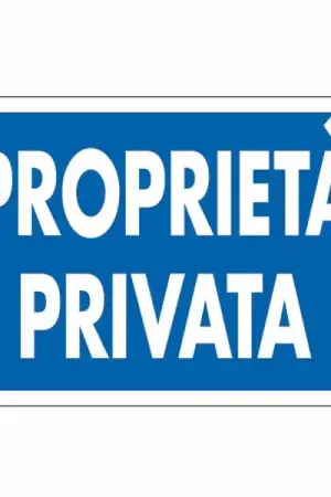 Cartello Proprieta' Privata 30X 20 Alluminio Occasione Imperdibile