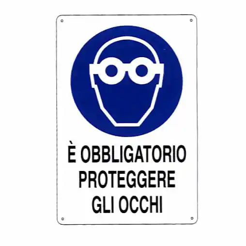 Miglior Prezzo Cartello Protezione Occhi 20X 30 Alluminio