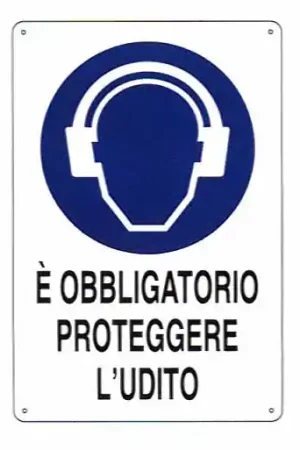 Cartello Protezione Udito 20X 30 Alluminio Garanzia Inclusa