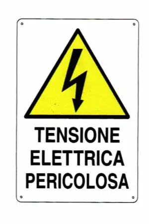 Cartello Tensione Elettrica 20X 30 Alluminio Pagamento Sicuro