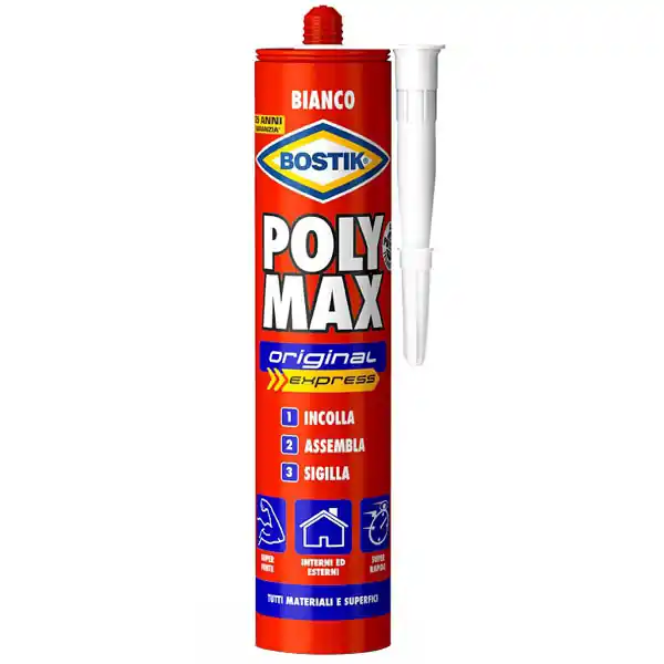 Adesivo Poly Max ml 290 Bianco Bostik Nuovo Arrivo