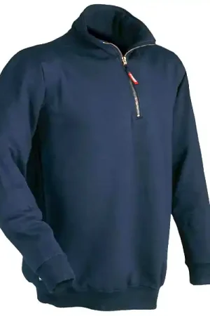Felpa Zip Corta Blu L Verena Issa Fatto A Mano