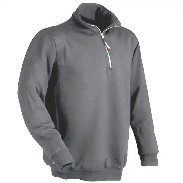 Felpa Zip Corta Grigio XXL Verena Issa Fatto A Mano