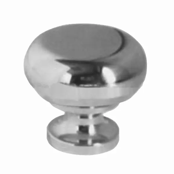 Fatto A Mano Pomolo Tondo Ottone Cromato mm 25