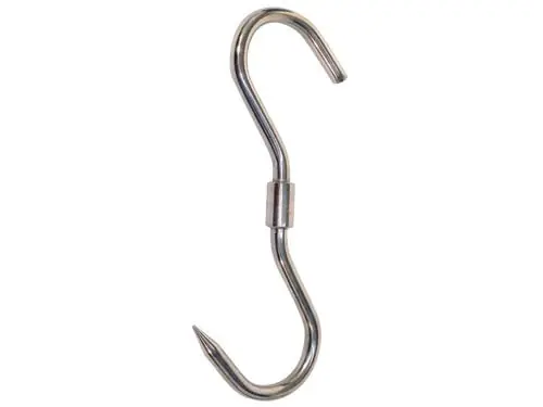 Vendita Finale Gancio da Macellaio Girevole in Acciaio Inox a 1 Punta 210x9 mm