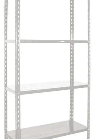 Scaffale in Metallo Resistente 4 Ripiani Metal Minikit Bianco 75x30x150 cm Solo Oggi