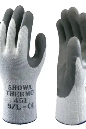 Vendita Finale Guanti Lattice 451 Thermo Grigi 9 Showa