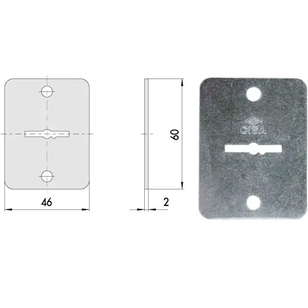 Spedizione Mondiale Bocchetta Rettangolare Dm 06124-00-0 Cisa