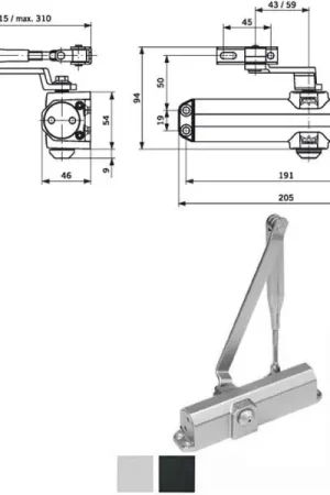 Chiudiporta Aerodinamico Arg. Ts Compakt 101 Dorma Super Prezzo