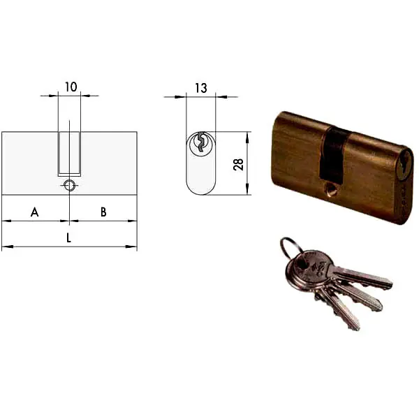 Cilindro Inf.Ovl.60,0-30,0-30,0 Sx 08210-05-0 Cisa In Voga
