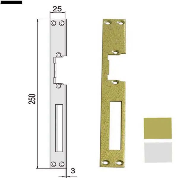 Contropiastra Incontro Elett.Oro 05001-00-0 Cisa Nuova Collezione