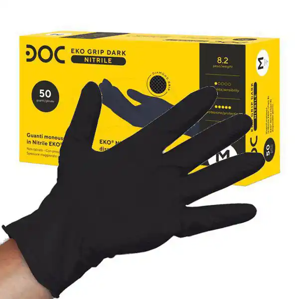 Guanti Nitrile Eko Grip Dark Powder Free Pz 50 Xxl All’Ingrosso
