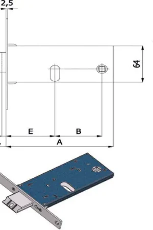 Nuova Collezione Serratura Inf.Fasce All 22 E60 380 Omec