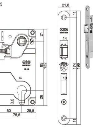 Bestseller Serratura Inf.Legno Centro E50 Cromo Op. 1024 Agb
