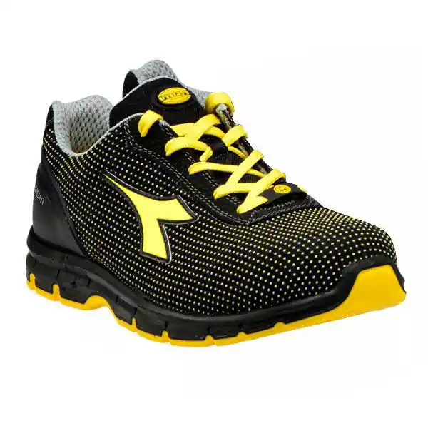 Scarpe Run Atom Nero/Giallo Basse 39 S3 Diadora Alta Qualità