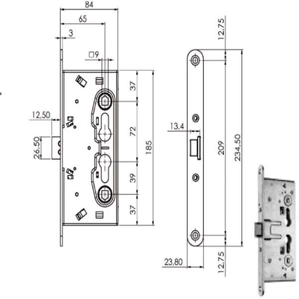 Serratura Inf.Tagliafuoco Q9 214110 Iseo Compra Adesso