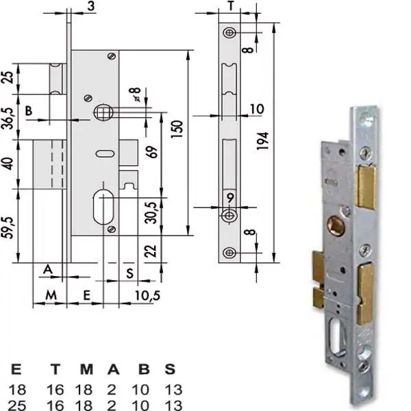 Consegna Rapida Serratura Infilare Montanti All 44225-25-0 Cisa