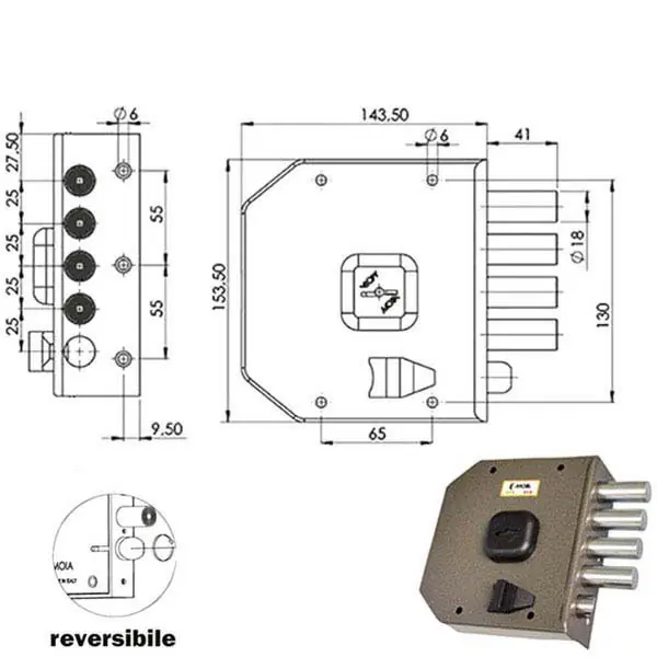 Top Qualità Serratura Sic.Semplice Sx Dm G412 Moia