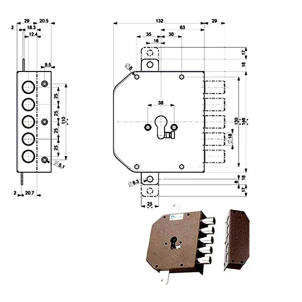 Serratura Sic.Triplice Dx 38620 Mottura Spedizione Espresso
