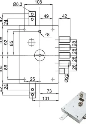 Migliore Qualità Serratura Sic.Triplice Sx Dm E73 7112-1Se Atra