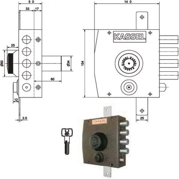 Scelto Dai Clienti Serratura Sic.Triplice Dx Pompa 2351/Cp Kassel