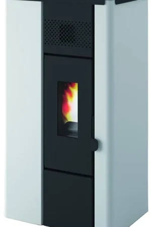 Prezzo Di Fabbrica Stufa a Pellet Noa 6,3Kw Bianco Punto Fuoco Eva Calor