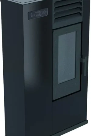Stufa a Pellet Punto Fuoco Susy Slim 7,5Kw Nero Professionale