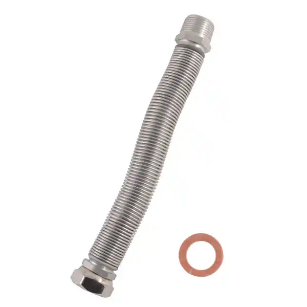 Tubo Acqua Inox M1/2"-F1/2" 6,5/12,5 Estensibile Top Qualità