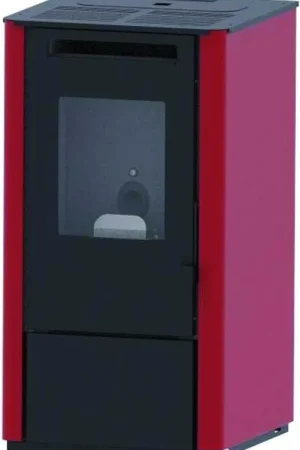 Stufa Punto Fuoco Pellet Vania 9,5Kw Rosso Autentico