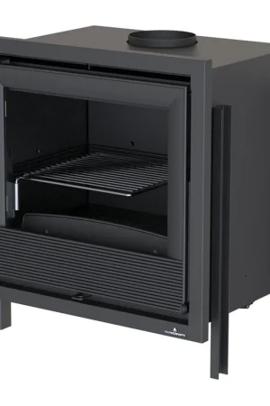 Top Qualità Inserto Camino Doppia Combustione 611x581 Bronpi Paris-55 Refrattario 9.5 KW