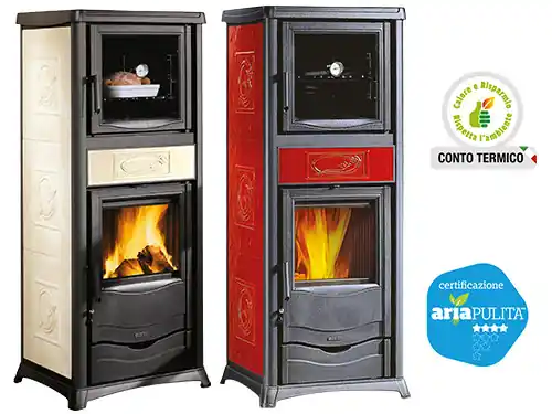 Stufa a legna Rossella Plus Forno EVO Liberty Panna – 9,1 kW – La Nordica – Riscaldamento e cottura Offerta Del Giorno