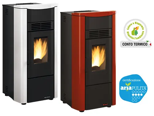 Stufa a pellet Giusy Evo 2.0 Bianca – 7 kW – La Nordica – Riscaldamento efficiente per ambienti fino Vendita Finale