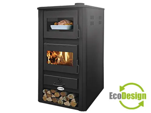Compra Online Termostufa a legna Kaicco Idro con forno antracite – 21,4 kW – K-Line – Riscaldamento e cottura per