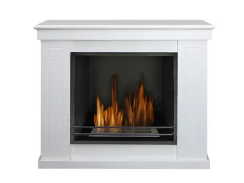 Soddisfatti O Rimborsati Camino a bioetanolo Raffaello – 3 kW – struttura in legno MDF bianco 83x98x32 cm