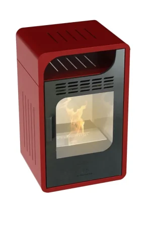 Stufa a bioetanolo Fiammetta Ventilata – 1,5 litri – acciaio verniciato bordeaux Reso Gratuito