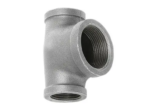 Super Prezzo Tee ghisa zincata – tee F.130 Ø 1¼" femmina-femmina per derivazioni idrauliche e gas