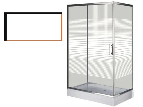 Migliore Qualità Box doccia PVC Margherita 120×80×190 cm rettangolare resistente – Brixo