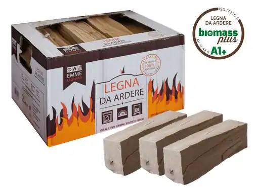 Alta Qualità Legna da ardere A1 Plus box 25 dm³ faggio/cerro Ø - 15 cm – Certificata
