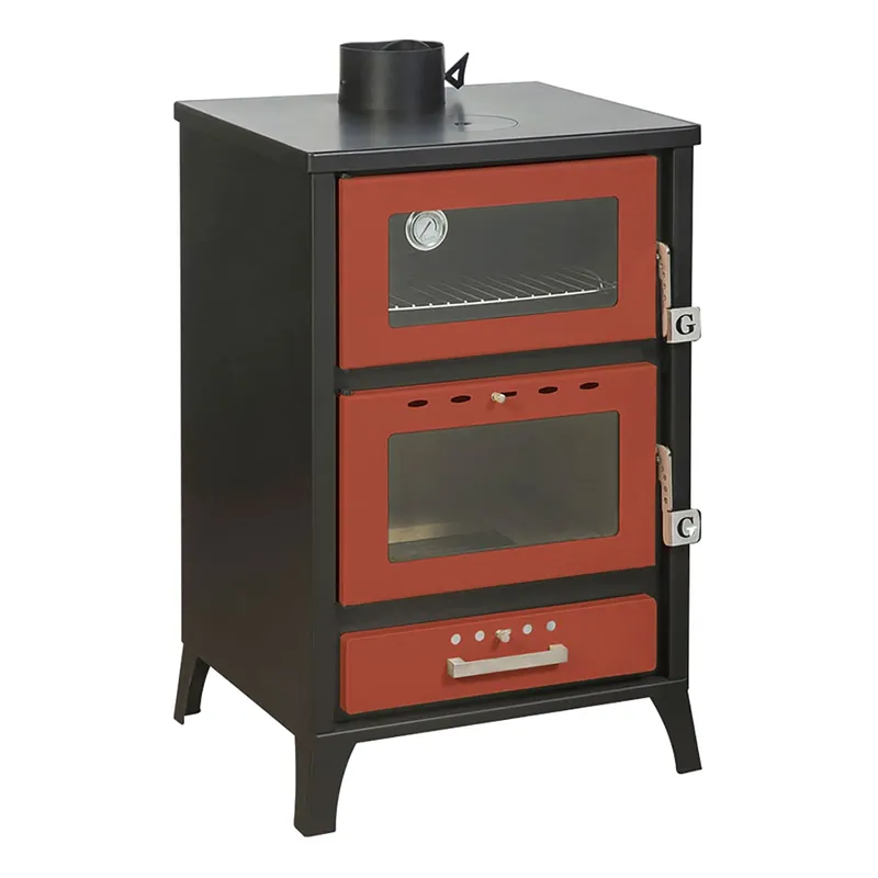 Autentico Stufa a Legna con Forno Marika – 22 Kw – Rossa