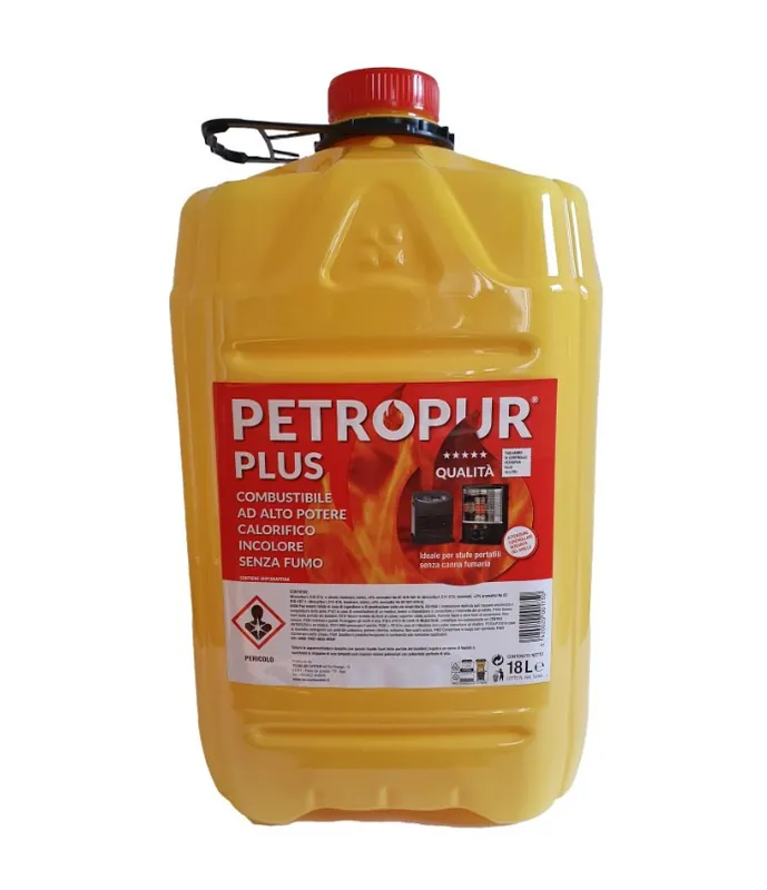 Novità Combustibile liquido Petropur Plus 18 L – sintesi inodore, stabilità fiamma, zero aromi – Tecno Air