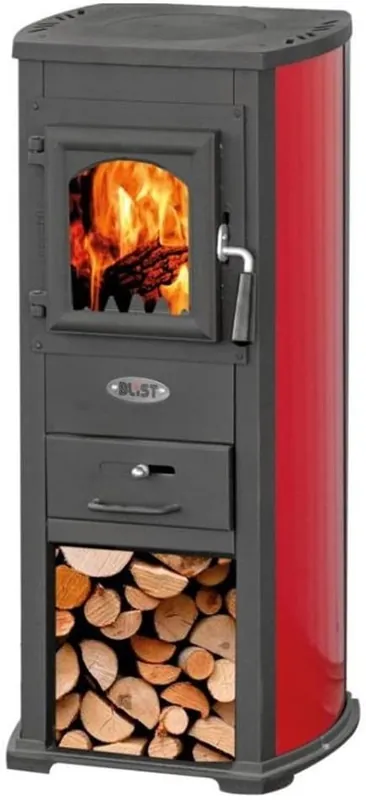 Stufa a Legna Blist Ekonomic Lux Rosso Certificato