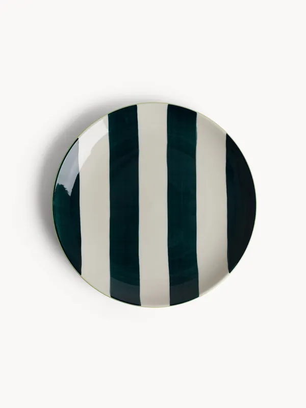 Must-Have Piatto frutta in ceramica a righe
