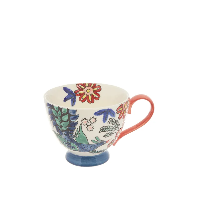 Tazza da colazione stoneware dipinta a mano Moderno