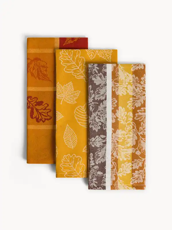 Set 3 strofinacci in puro cotone jacquard Consegna Rapida