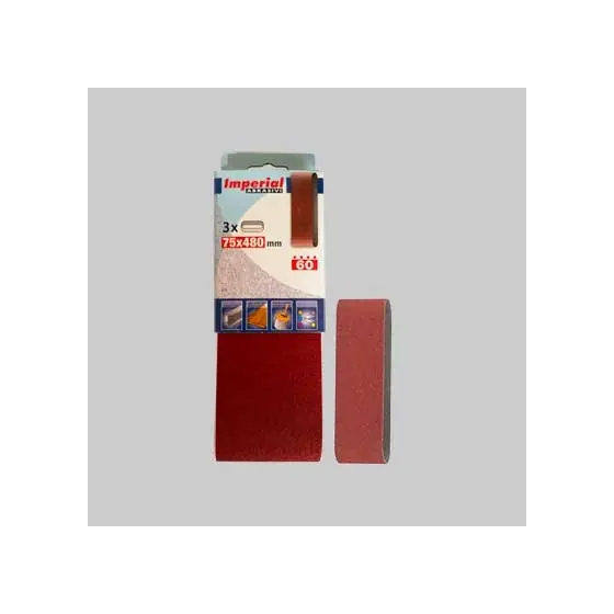 Novità NASTRO ABRASIVO 75X480 MM Grana 120 - 3 pezzi