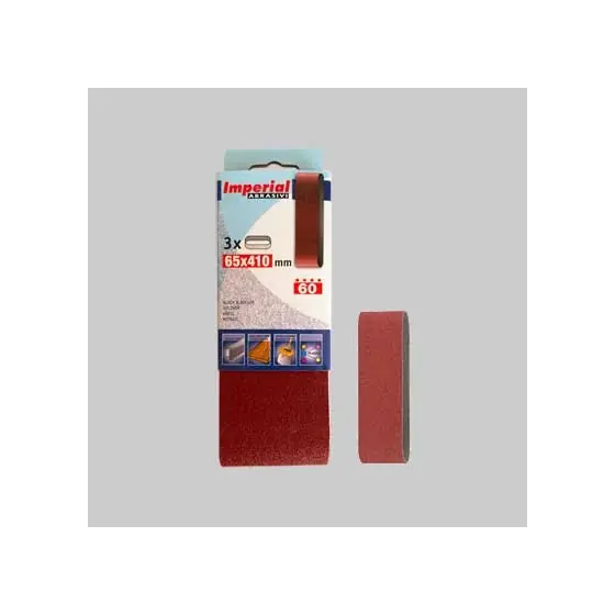 Garanzia Inclusa NASTRO ABRASIVO 65X410 MM Grana 80 - 3 pezzi