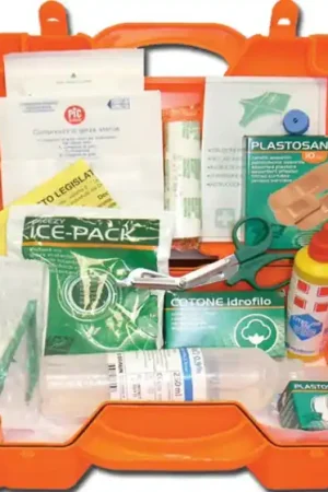 Cassetta pronto soccorso 2 persone arancione Spedizione Gratuita